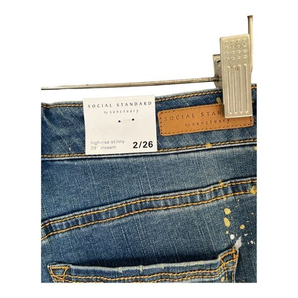 NWT Social Standard by Sanctuary Missy High Rise Skinny Jeans Size 2 Stretch - Picture 3 of 9